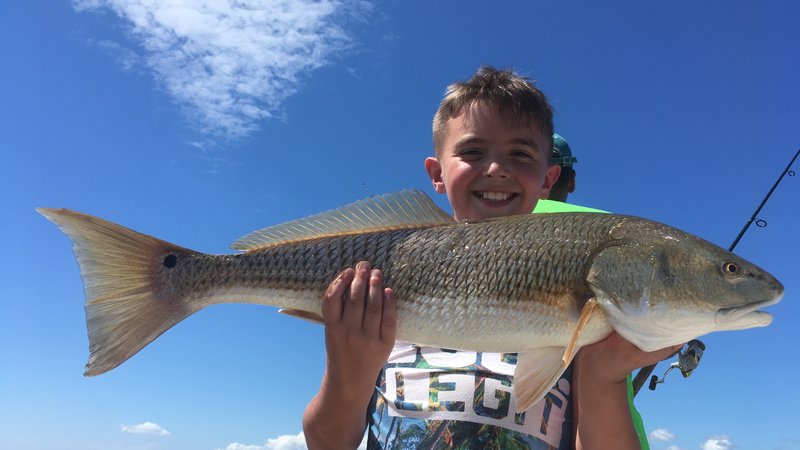 Redfish caught while inshore fishing the Mosquito Lagoon near New Smyrna Beach